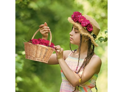 Conjuntos de Cesta de Piquenique Infantil para 6 Cesta de Plástico Brinquedo com Alça de Madeira Profunda