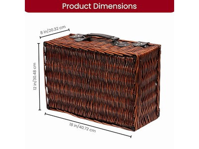 Cesta de Piquenique de Algodão Infantil de Plástico Portátil Isolada Tampa de Madeira Cogumelo