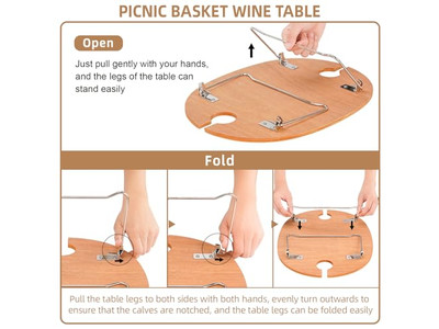Cesta de Piquenique Tecida Francesa Almoço de Vime Resina Plástica Mini Cestas para Crianças