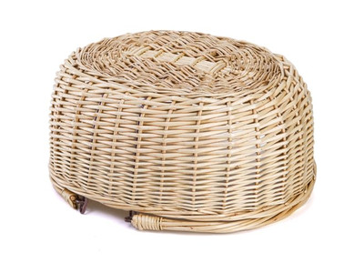 Cesta de Armazenamento de Piquenique de Frutas para 4 Pessoas de Vime Resfriamento Brinquedo Infantil Pequeno