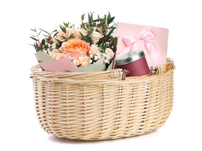 Cesta de Armazenamento de Piquenique de Frutas para 4 Pessoas de Vime Resfriamento Brinquedo Infantil Pequeno