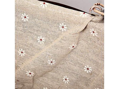 Cesta de Piquenique Isolada Redonda de Vime Vintage Preços Gravados Melhor Forro