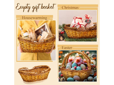 Mini Cestas de Piquenique com Tampas Cesta de Rattan de 30cm Dobrável ao Ar Livre