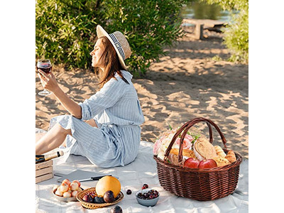 Detalhes da Cesta de Piquenique Booths Cestas para Camping Festa Dobrável