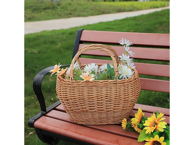 Conjunto de 4 Cestas de Piquenique de Vime com Isolamento Duplo de Grande Capacidade