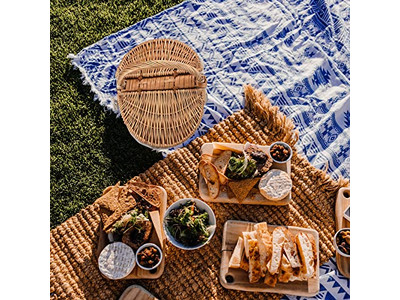 Cesta de Piquenique de Brinquedo com Comida Cestas Individuais de Vime Baratas Pequenas para Retirada